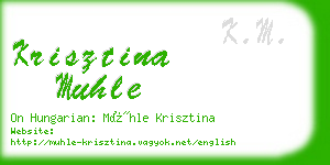 krisztina muhle business card